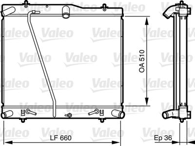 Radiator, engine cooling VALEO 735565