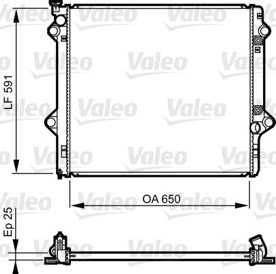 VALEO 735568 Radiator, engine cooling