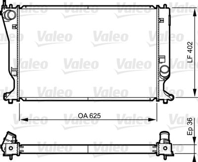 Radiator, engine cooling VALEO 735573