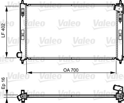 Radiator, engine cooling VALEO 735575