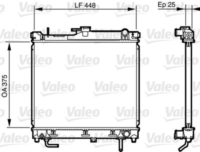 Radiator, engine cooling VALEO 735578