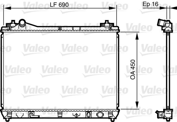 VALEO 735580 Radiator, engine cooling