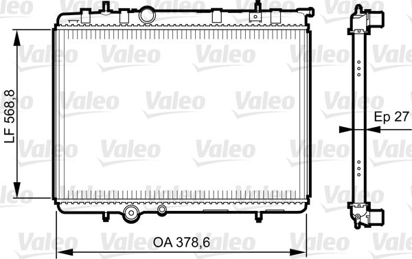 VALEO 735597 Radiator, engine cooling
