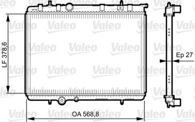 Radiator, engine cooling VALEO 735598