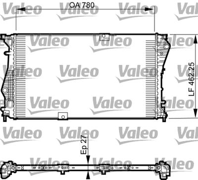 Radiator, engine cooling VALEO 735599