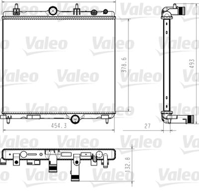 Radiator, engine cooling VALEO 735618