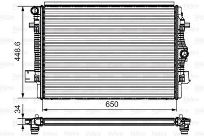 Radiator, engine cooling VALEO 735622