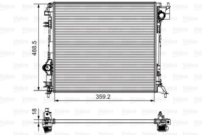 Radiator, engine cooling VALEO 735624