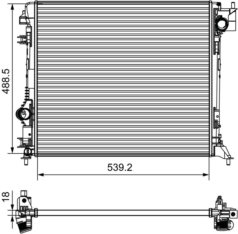 VALEO 735625 Radiator, engine cooling