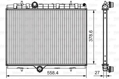 Radiator, engine cooling VALEO 735630