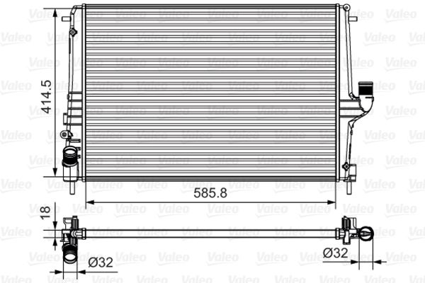 VALEO 735635 Radiator, engine cooling