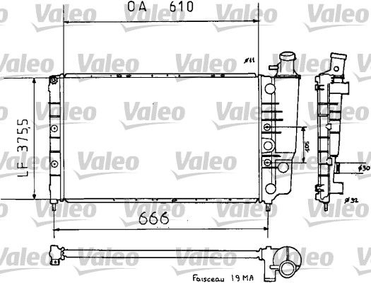 VALEO 810938 Radiator, engine cooling