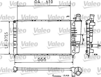 Radiator, engine cooling VALEO 810938