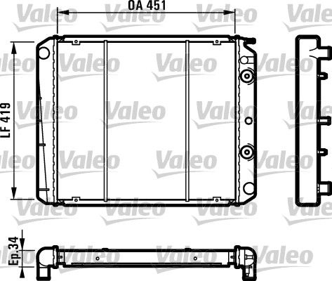 VALEO 810971 Radiator, engine cooling
