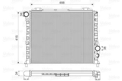 Radiator, engine cooling VALEO 811068