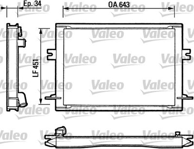 Radiator, engine cooling VALEO 811348