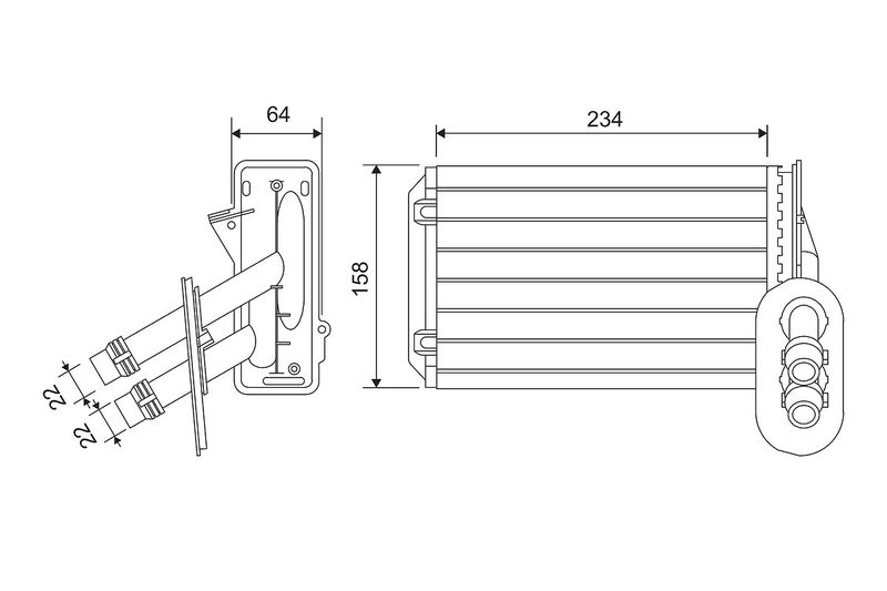 VALEO 811501 Heat Exchanger, interior heating
