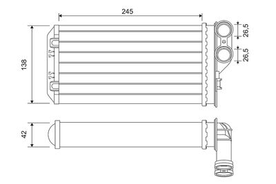 Heat Exchanger, interior heating VALEO 811503