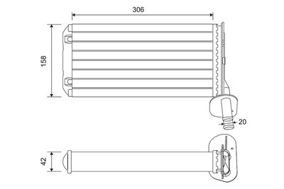 Heat Exchanger, interior heating VALEO 811519