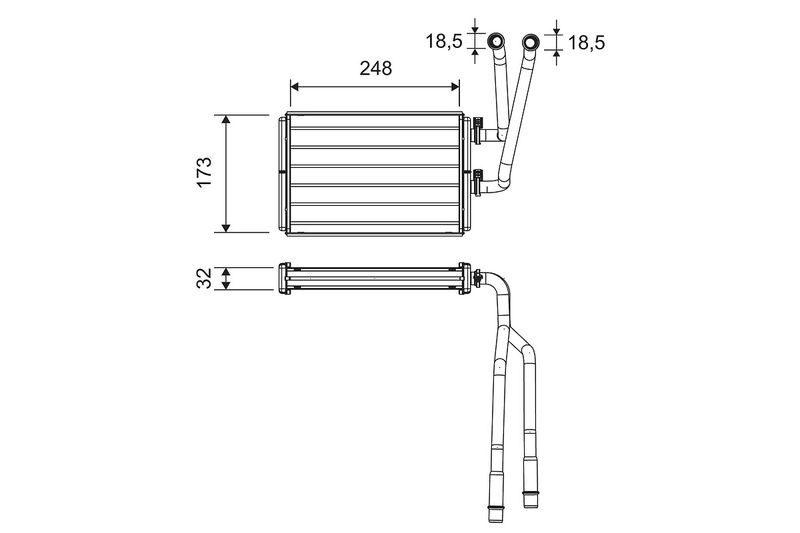 VALEO 811523 Heat Exchanger, interior heating