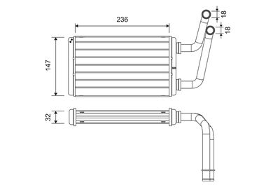Heat Exchanger, interior heating VALEO 811528