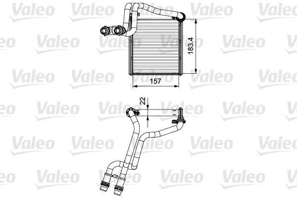 VALEO 811536 Heat Exchanger, interior heating