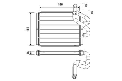 Heat Exchanger, interior heating VALEO 811555