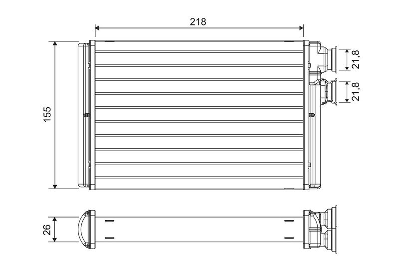 VALEO 811576 Heat Exchanger, interior heating