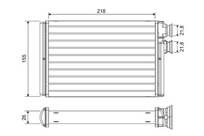 Heat Exchanger, interior heating VALEO 811576