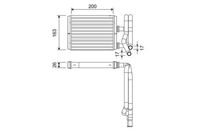 Heat Exchanger, interior heating VALEO 811577