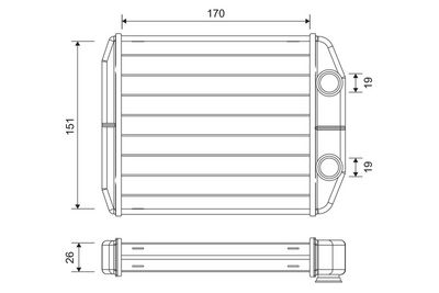 Heat Exchanger, interior heating VALEO 811582