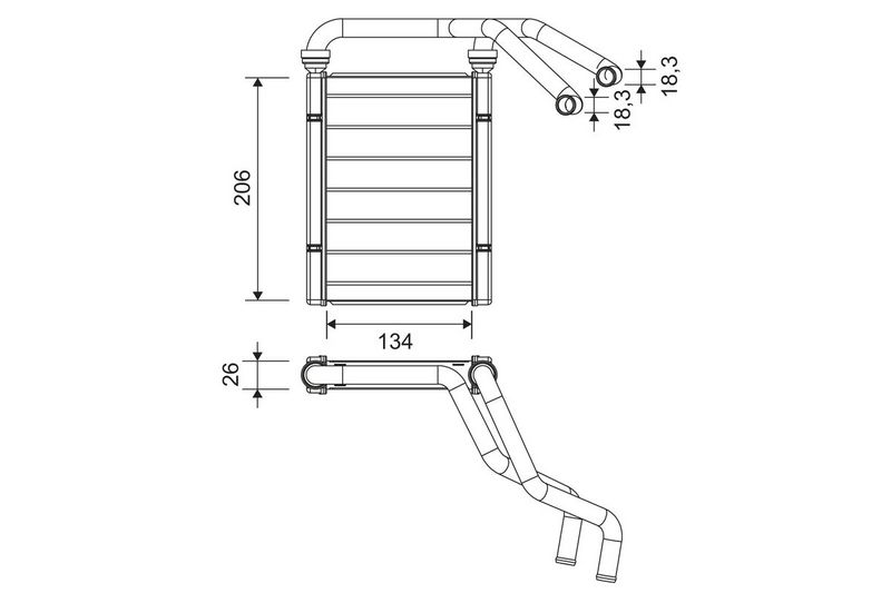 VALEO 811594 Heat Exchanger, interior heating