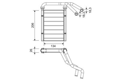 Heat Exchanger, interior heating VALEO 811594