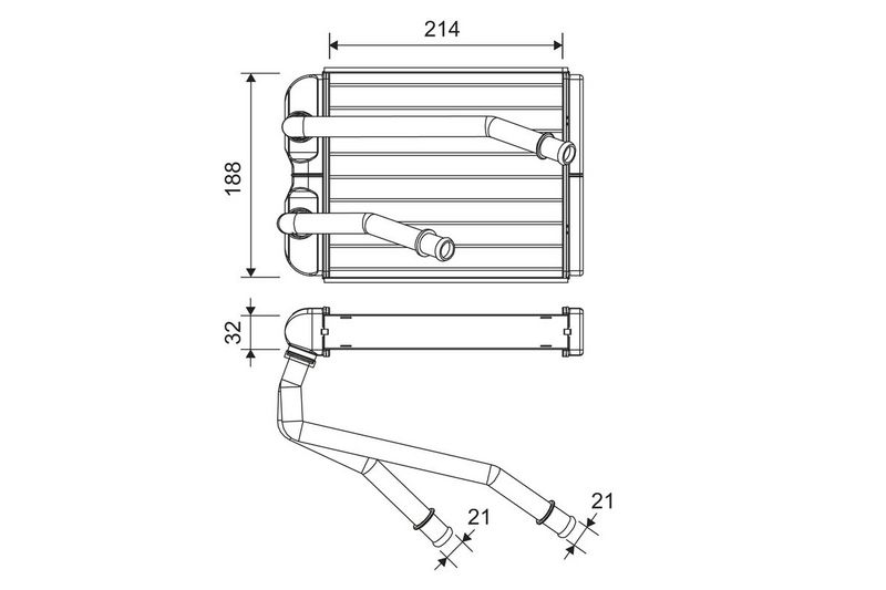 VALEO 811598 Heat Exchanger, interior heating