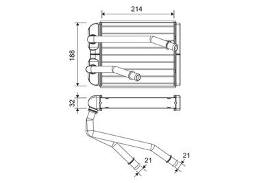 Heat Exchanger, interior heating VALEO 811598