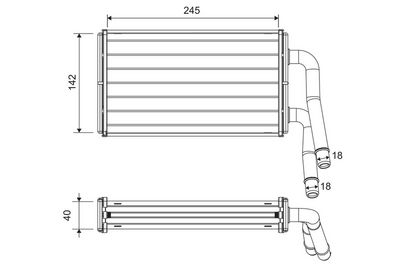 Heat Exchanger, interior heating VALEO 811599