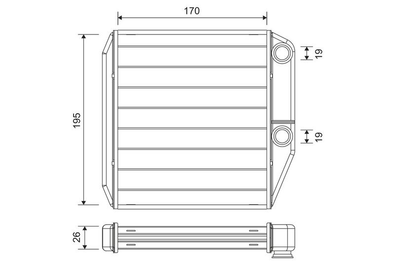 VALEO 811600 Heat Exchanger, interior heating