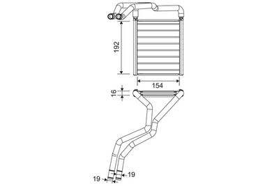 Heat Exchanger, interior heating VALEO 811603