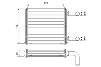 Heat Exchanger, interior heating VALEO 811612