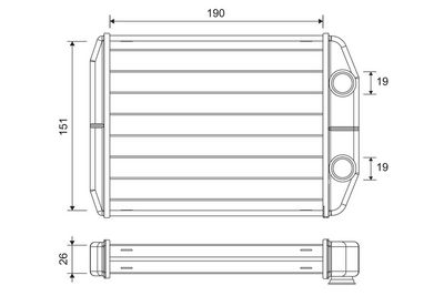 Heat Exchanger, interior heating VALEO 811622