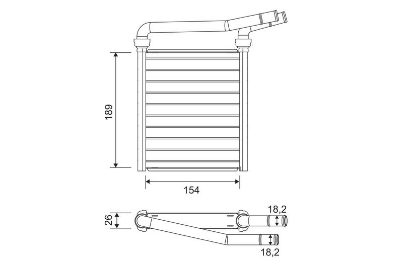 VALEO 811626 Heat Exchanger, interior heating