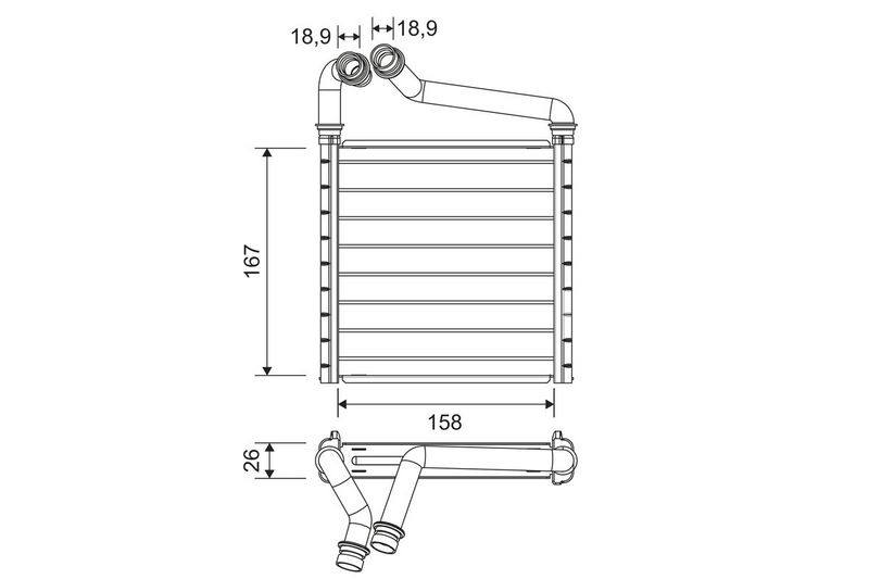 VALEO 811633 Heat Exchanger, interior heating