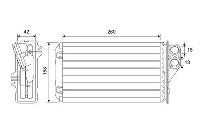 Heat Exchanger, interior heating VALEO 811634