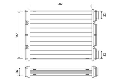 Heat Exchanger, interior heating VALEO 811636
