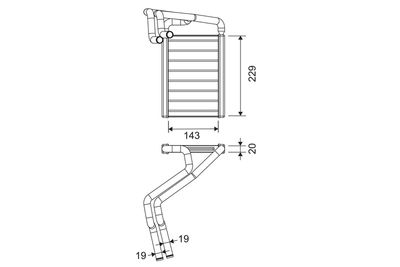 Heat Exchanger, interior heating VALEO 811648