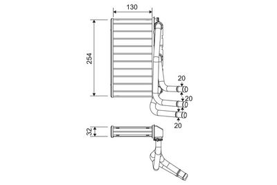 Heat Exchanger, interior heating VALEO 811651
