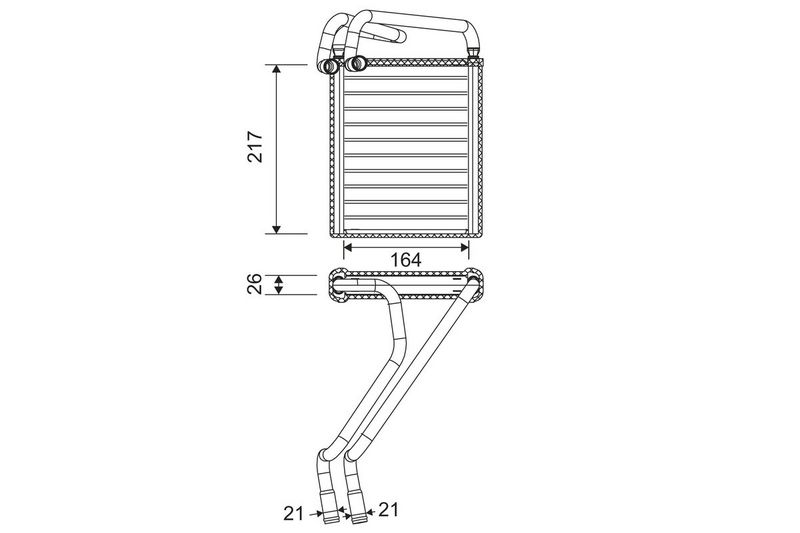 VALEO 811653 Heat Exchanger, interior heating