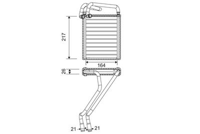 Heat Exchanger, interior heating VALEO 811653