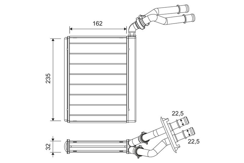 VALEO 811658 Heat Exchanger, interior heating