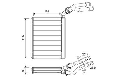 Heat Exchanger, interior heating VALEO 811658